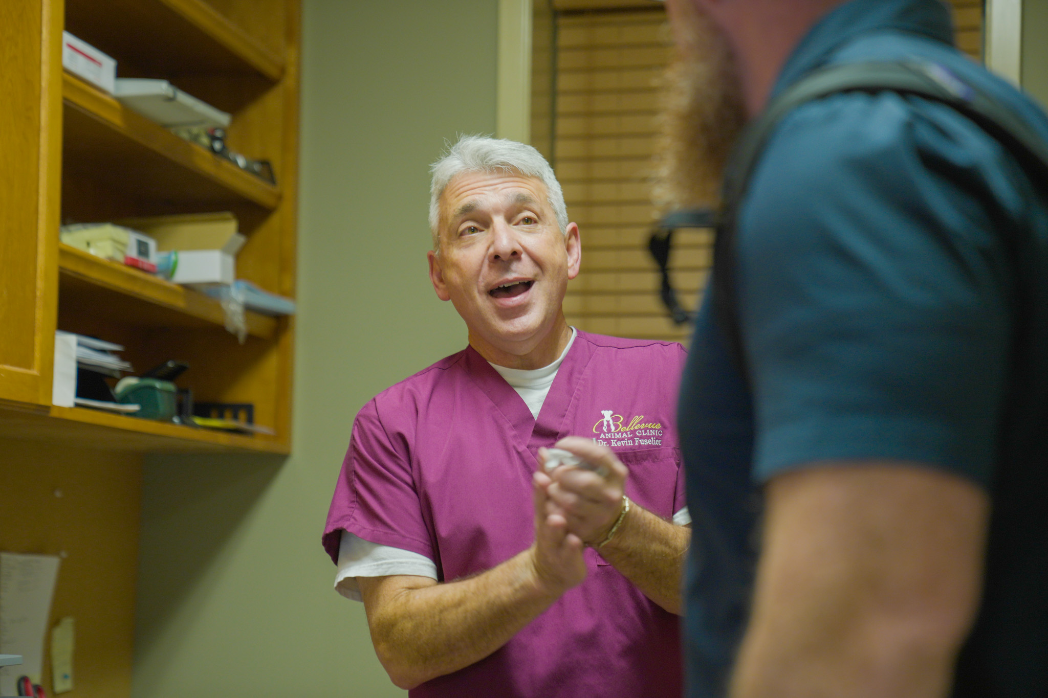 Veterinary clinic treatment area with modern equipment and examination facilities at Bellevue Animal Clinic